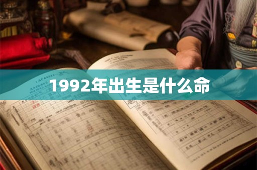 1992年出生是什么命