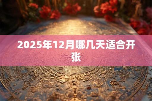 2025年12月哪几天适合开张