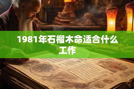 1981年石榴木命适合什么工作