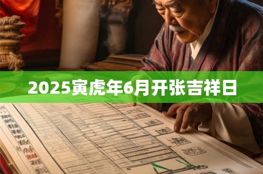 2025寅虎年6月开张吉祥日