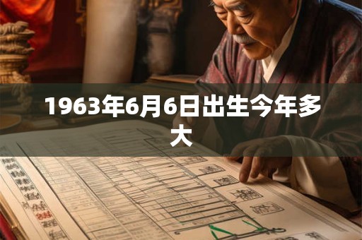 1963年6月6日出生今年多大