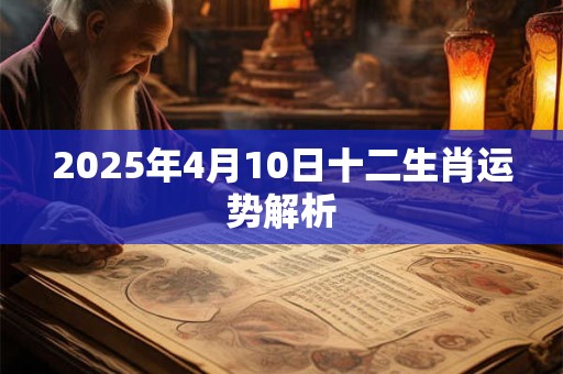 2025年4月10日十二生肖运势解析