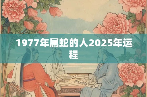 1977年属蛇的人2025年运程
