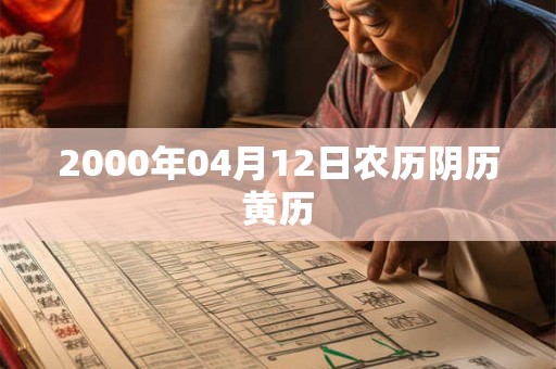 2000年04月12日农历阴历黄历
