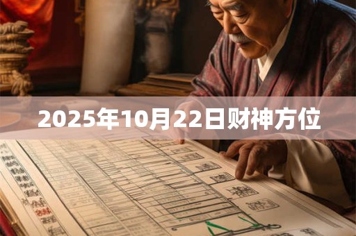 2025年10月22日财神方位