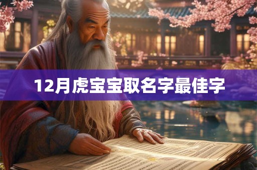 12月虎宝宝取名字最佳字