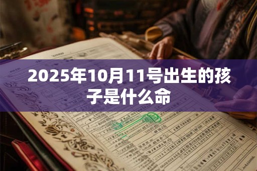2025年10月11号出生的孩子是什么命 2025年10月11号出生的孩子是什么命