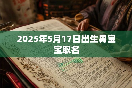 2025年5月17日出生男宝宝取名