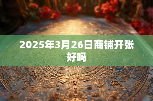 2025年3月26日商铺开张好吗