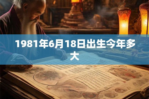1981年6月18日出生今年多大