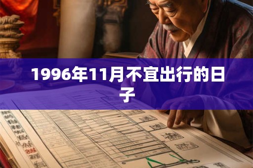 1996年11月不宜出行的日子