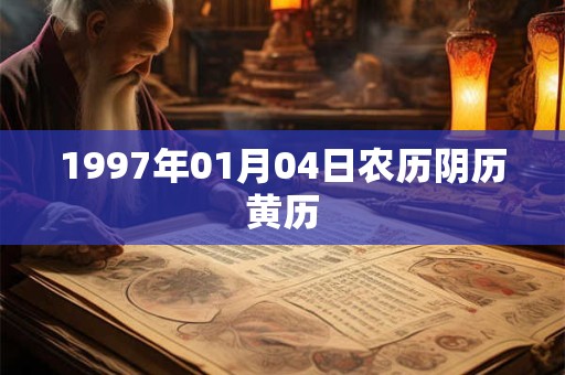1997年01月04日农历阴历黄历