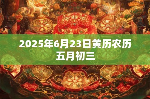 2025年6月23日黄历农历五月初三