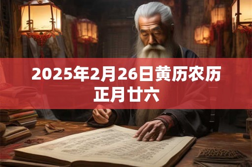 2025年2月26日黄历农历正月廿六
