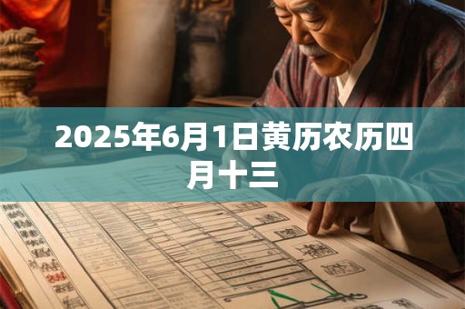 2025年6月1日黄历农历四月十三