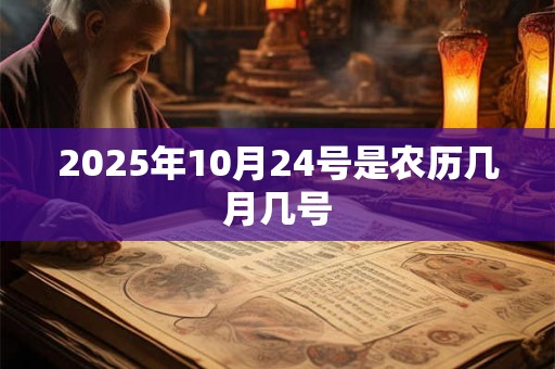 2025年10月24号是农历几月几号