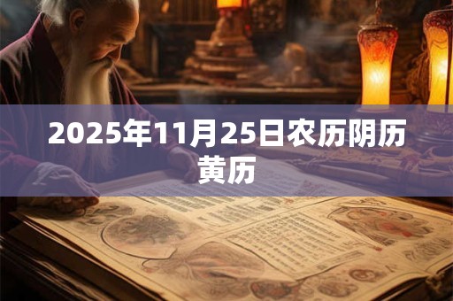 2025年11月25日农历阴历黄历