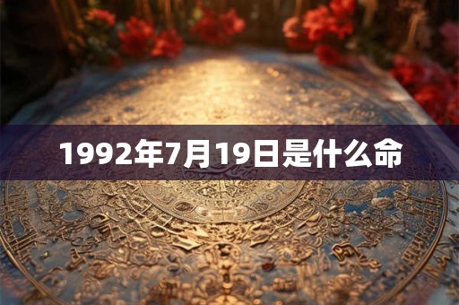 1992年7月19日是什么命