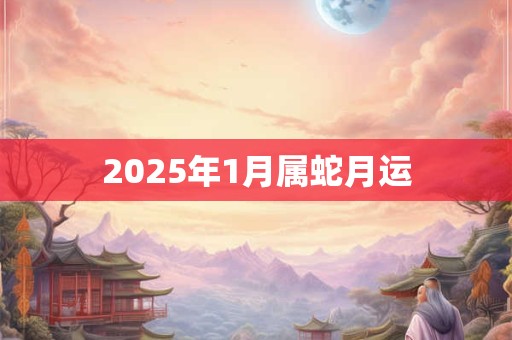 2025年1月属蛇月运