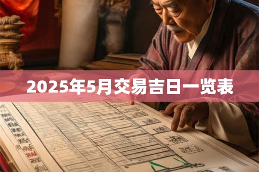 2025年5月交易吉日一览表