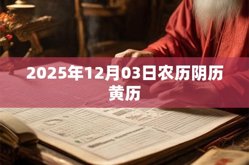 2025年12月03日农历阴历黄历 2025年12月03日农历阴历黄历