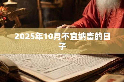 2025年10月不宜纳畜的日子