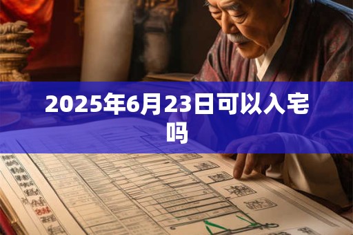 2025年6月23日可以入宅吗