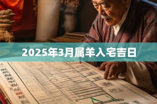 2025年3月属羊入宅吉日