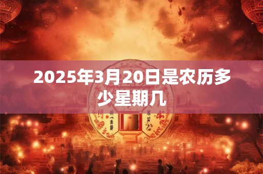 2025年3月20日是农历多少星期几