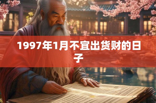 1997年1月不宜出货财的日子