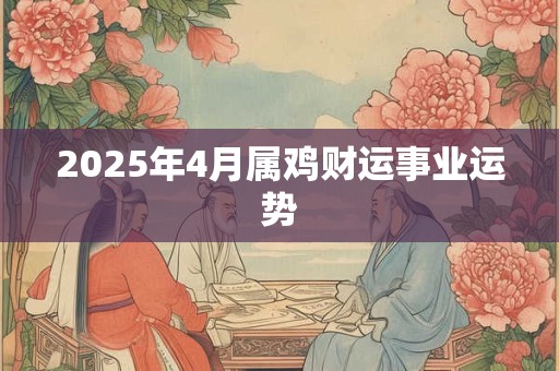 2025年4月属鸡财运事业运势