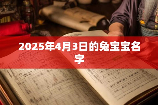 2025年4月3日的兔宝宝名字