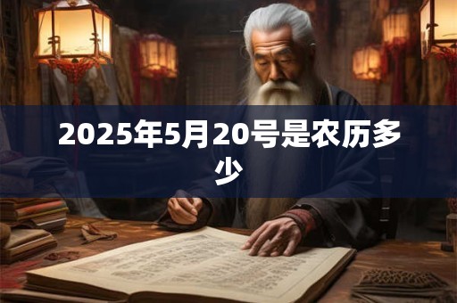 2025年5月20号是农历多少