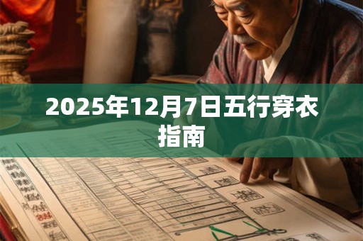 2025年12月7日五行穿衣指南