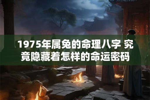 1975年属兔的命理八字 究竟隐藏着怎样的命运密码