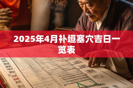 2025年4月补垣塞穴吉日一览表 2025年4月补垣塞穴吉日一览表