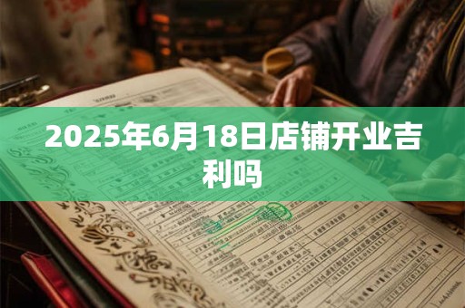 2025年6月18日店铺开业吉利吗