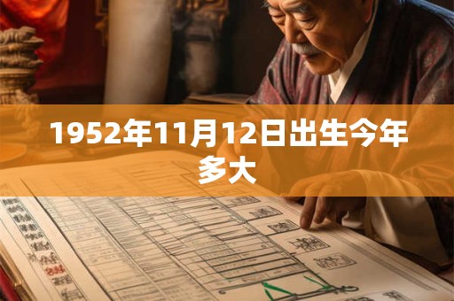 1952年11月12日出生今年多大