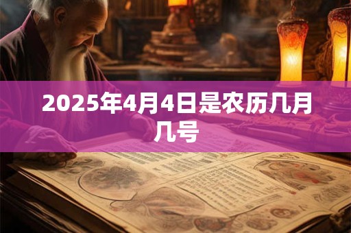 2025年4月4日是农历几月几号