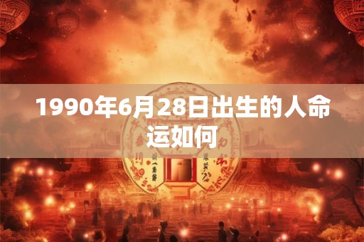 1990年6月28日出生的人命运如何