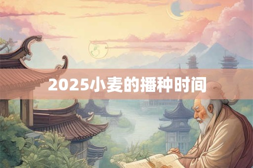 2025小麦的播种时间