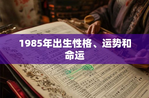 1985年出生性格、运势和命运