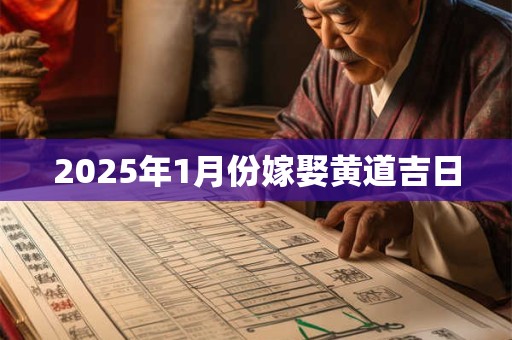 2025年1月份嫁娶黄道吉日