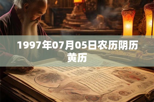 1997年07月05日农历阴历黄历