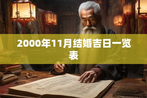 2000年11月结婚吉日一览表