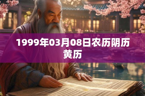 1999年03月08日农历阴历黄历