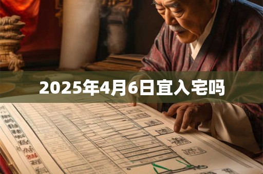 2025年4月6日宜入宅吗