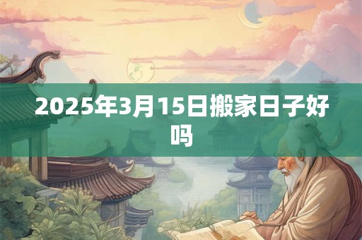 2025年3月15日搬家日子好吗
