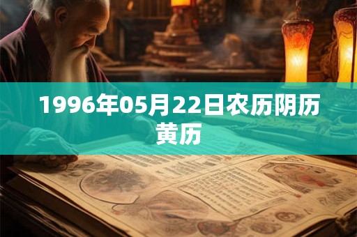 1996年05月22日农历阴历黄历