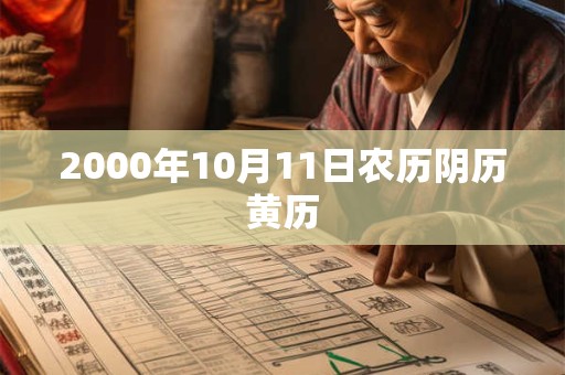2000年10月11日农历阴历黄历